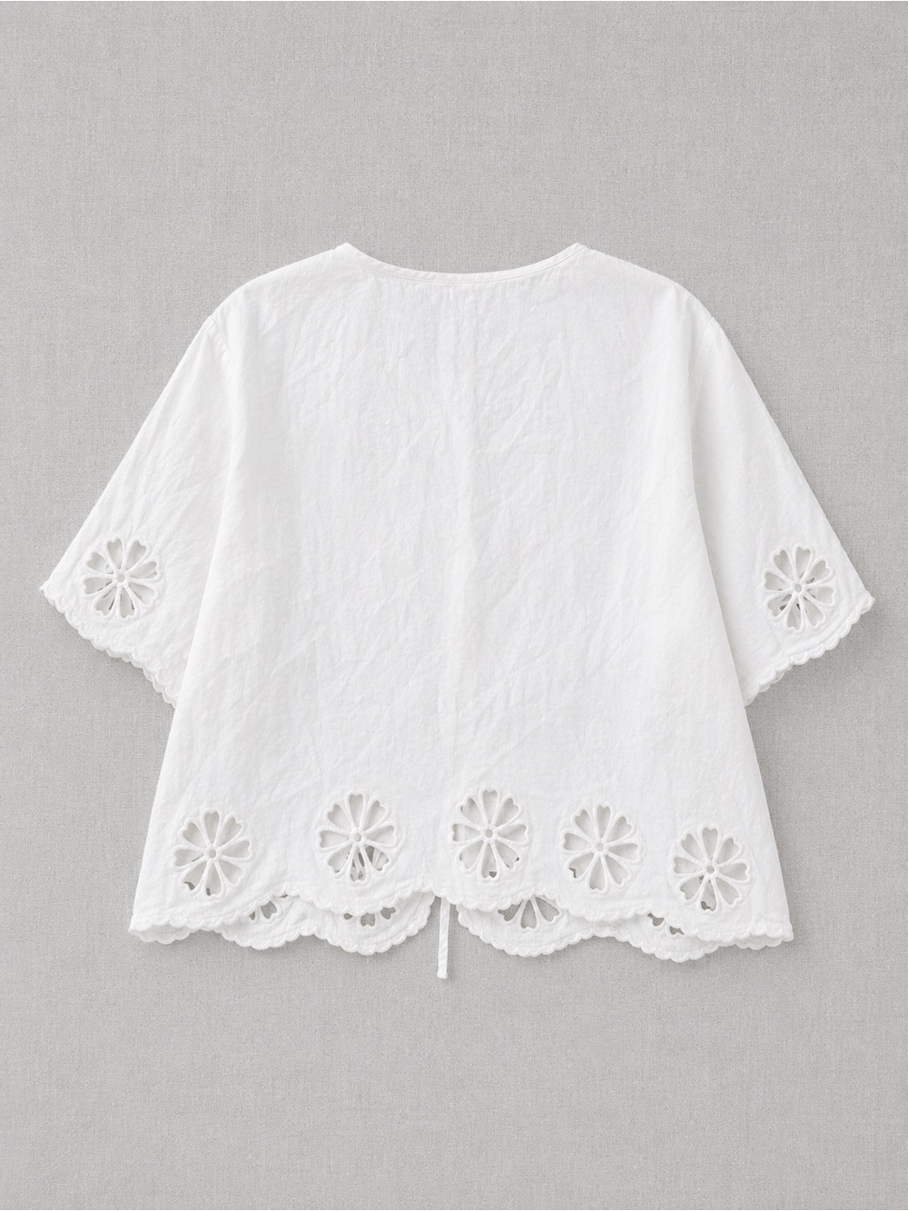 House of Harlow 1960 White Linen-Blend Top - Picture 2 of 4
